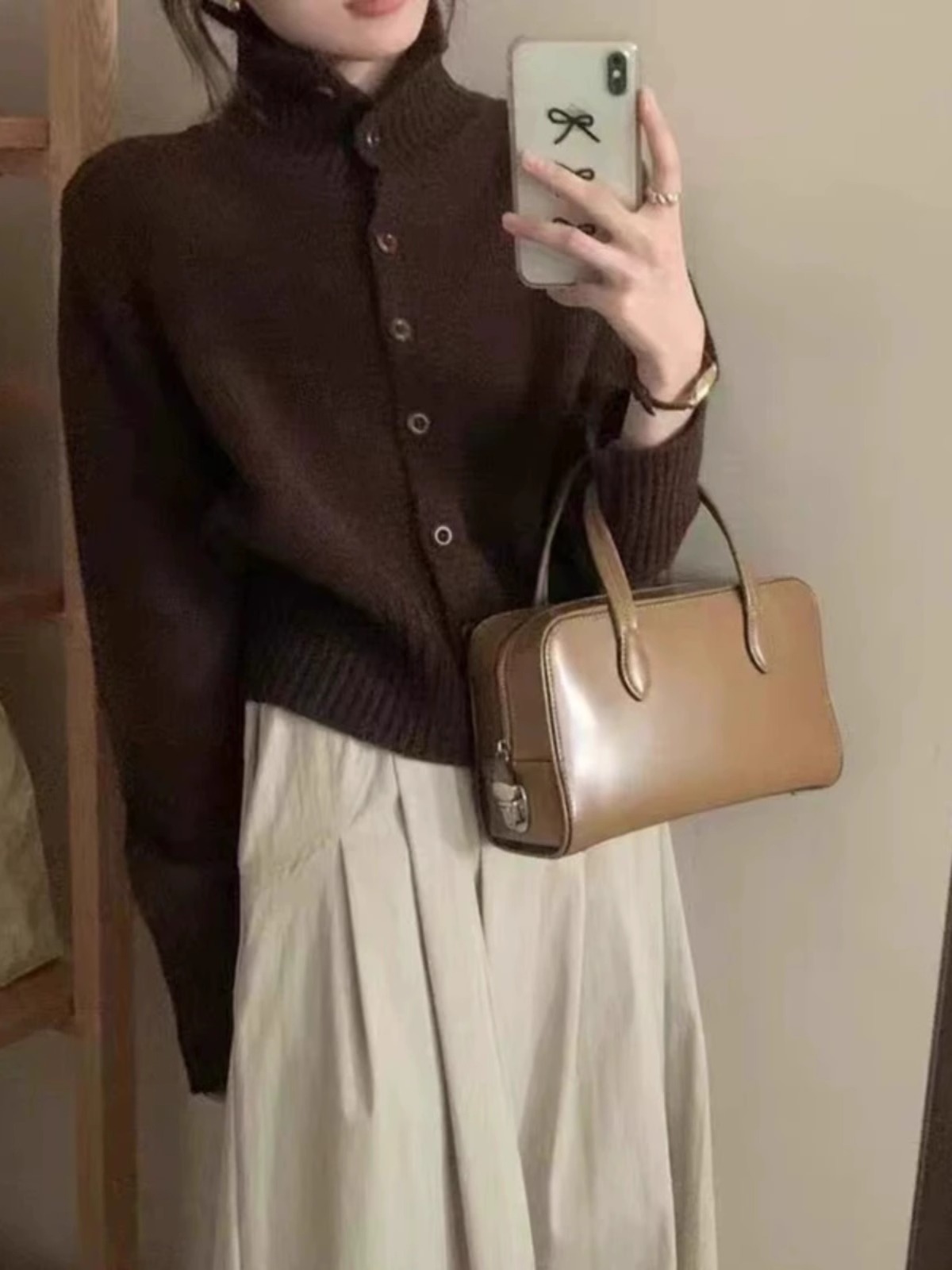Wool Coat Peacoat - Francese nuovo dolcevita corto cardigan in