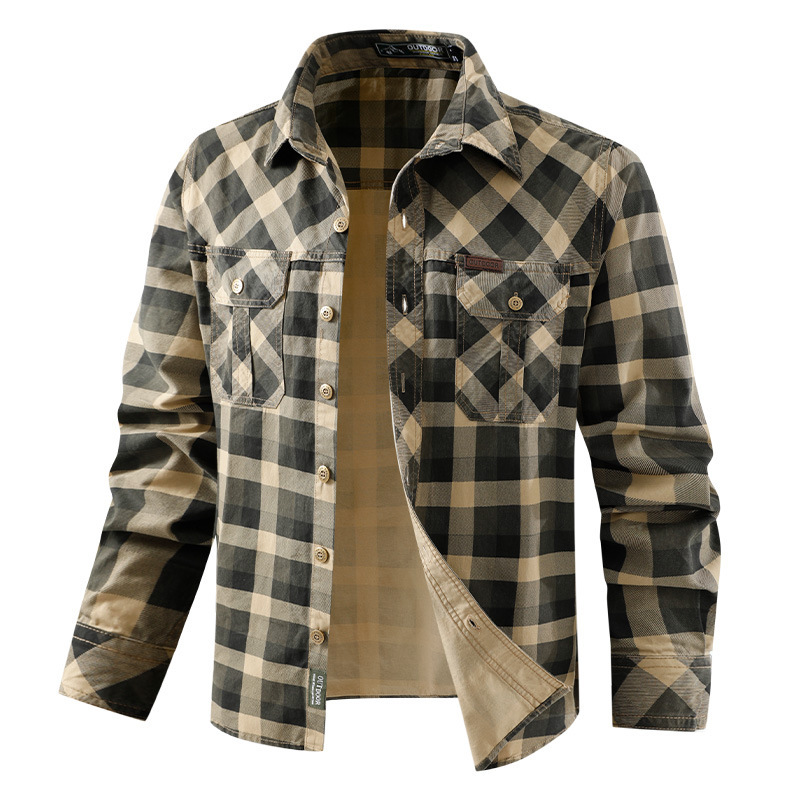 Camicie casual a quadri da uom - Flannel Shirt Lined recensione e prezzo